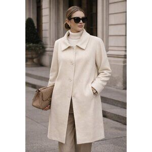 Chadwicks Women’s Wool Blend Coat – Size 18W – Ivory Cream